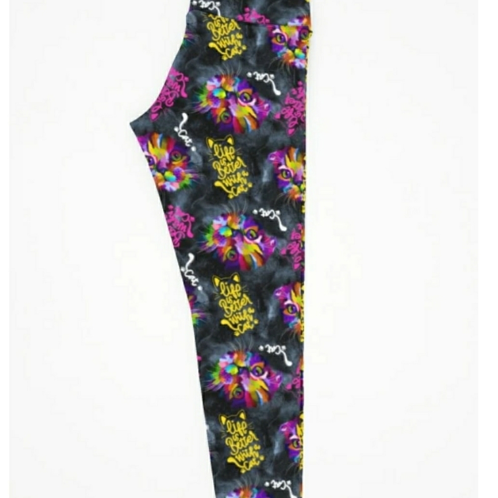 My lala life better with cat leggings Extra CURVY